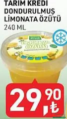 TARIM KREDİ DONDURULMUŞ LİMONATA ÖZÜTÜ 240 ML fiyat ve kampanya bilgisi